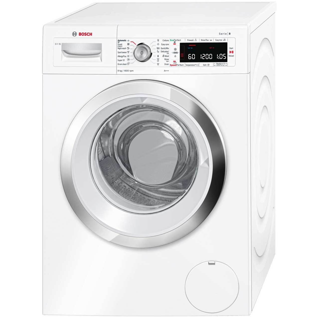 ماشین لباسشویی بوش سری 8 مدل waw32660ir ظرفیت 9 کیلوگرم