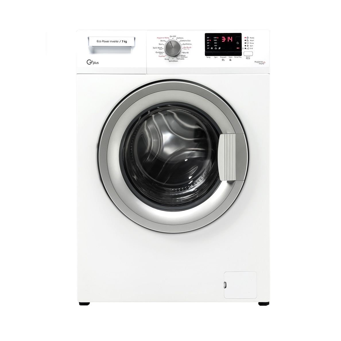 ماشین لباسشویی جی پلاس مدل gwm 72013w ظرفیت 7 کیلوگرم