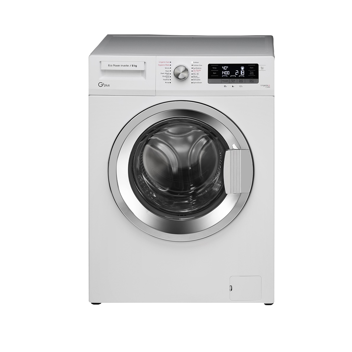 ماشین لباسشویی جی پلاس مدل gwm 84035w ظرفیت 8 کیلوگرم