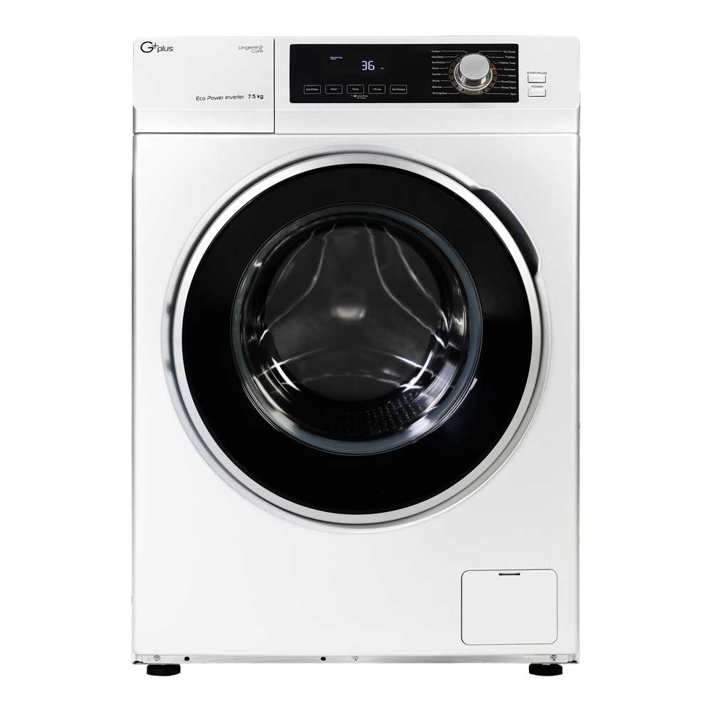 ماشین لباسشویی جی پلاس مدل gwm k723w ظرفیت 7.5 کیلوگرم
