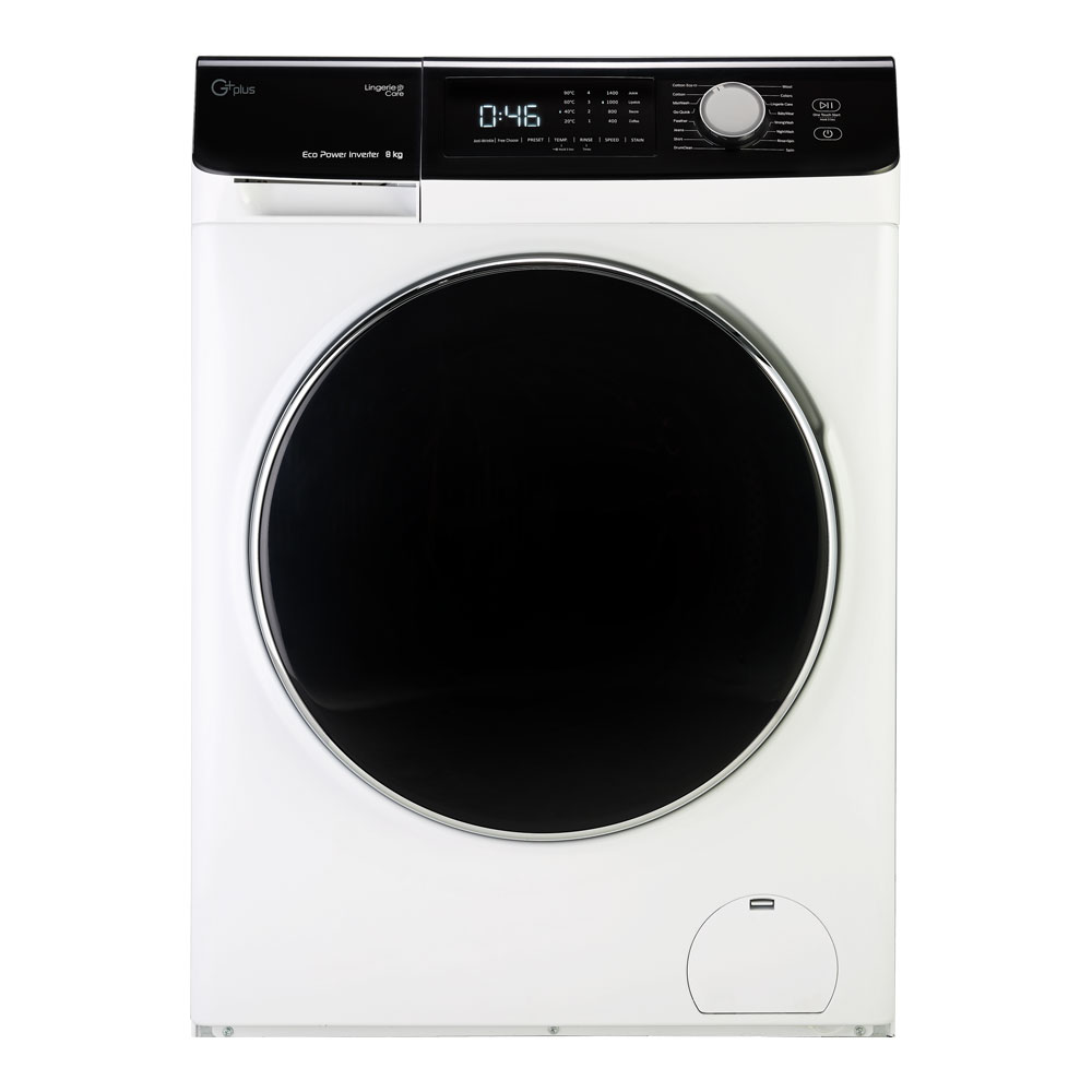 ماشین لباسشویی جی پلاس مدل gwm k846w ظرفیت 8 کیلوگرم