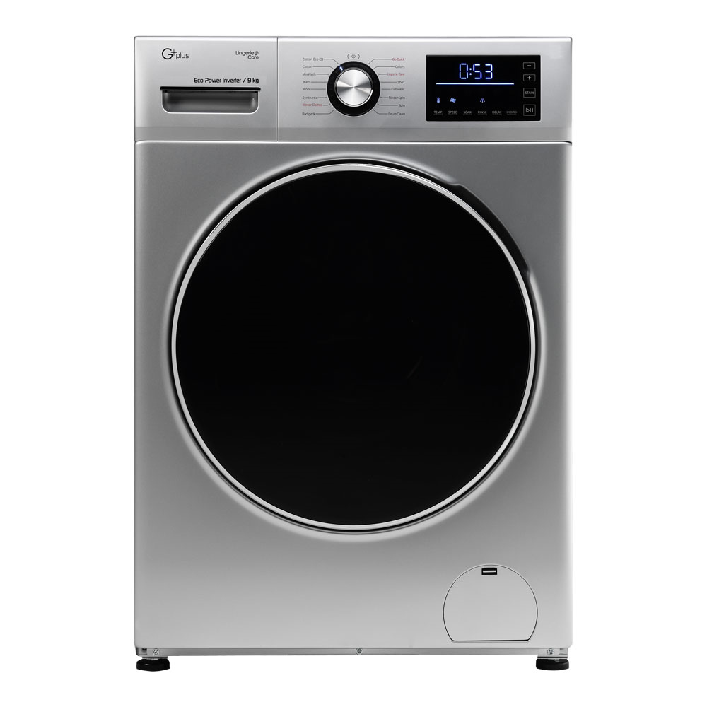 ماشین لباسشویی جی پلاس مدل gwm k945s ظرفیت 9 کیلوگرم