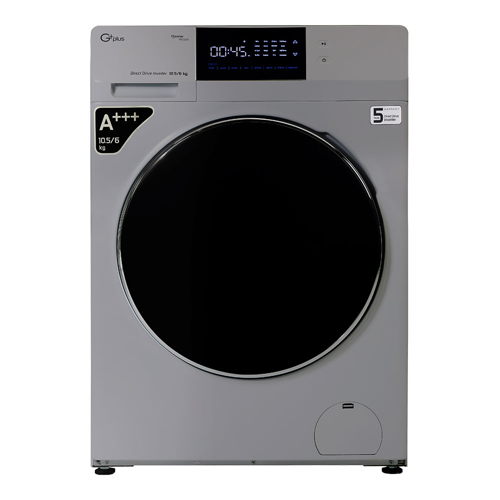 ماشین لباسشویی جی پلاس مدل gwm kd1069t ظرفیت 10.5 کیلوگرم