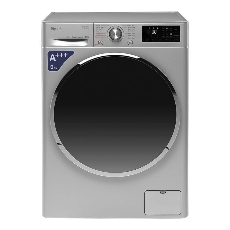 ماشین لباسشویی جی پلاس مدل gwm l808s ظرفیت 8 کیلوگرم