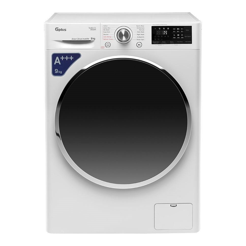 ماشین لباسشویی جی پلاس مدل gwm l990sw ظرفیت 9 کیلوگرم