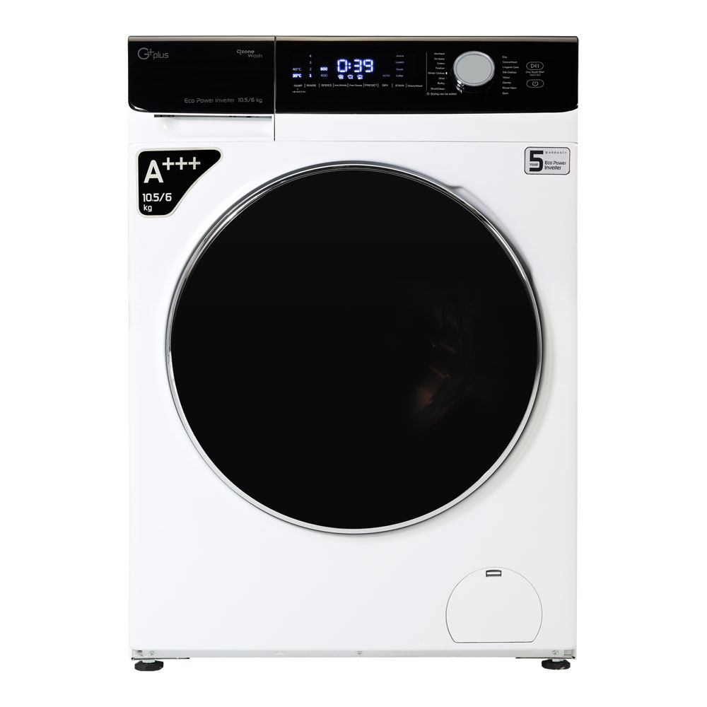 ماشین لباسشویی جی پلاس مدل gwm m105w ظرفیت 10.5 کیلوگرم