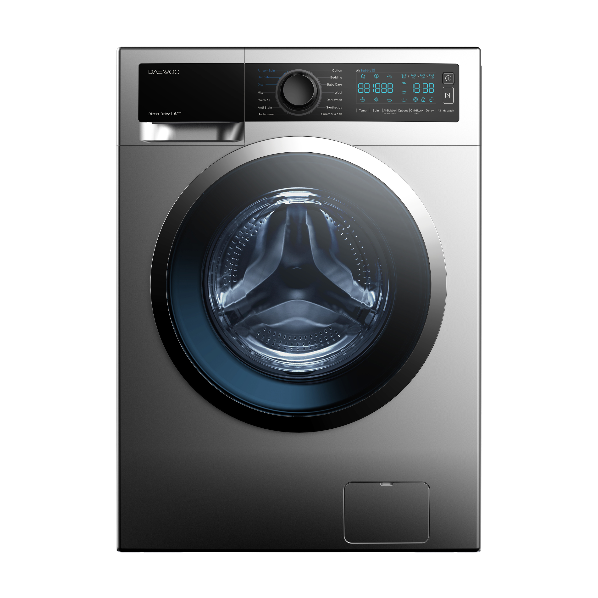 ماشین لباسشویی دوو مدل dwk zl860sb ظرفیت 8 کیلوگرم