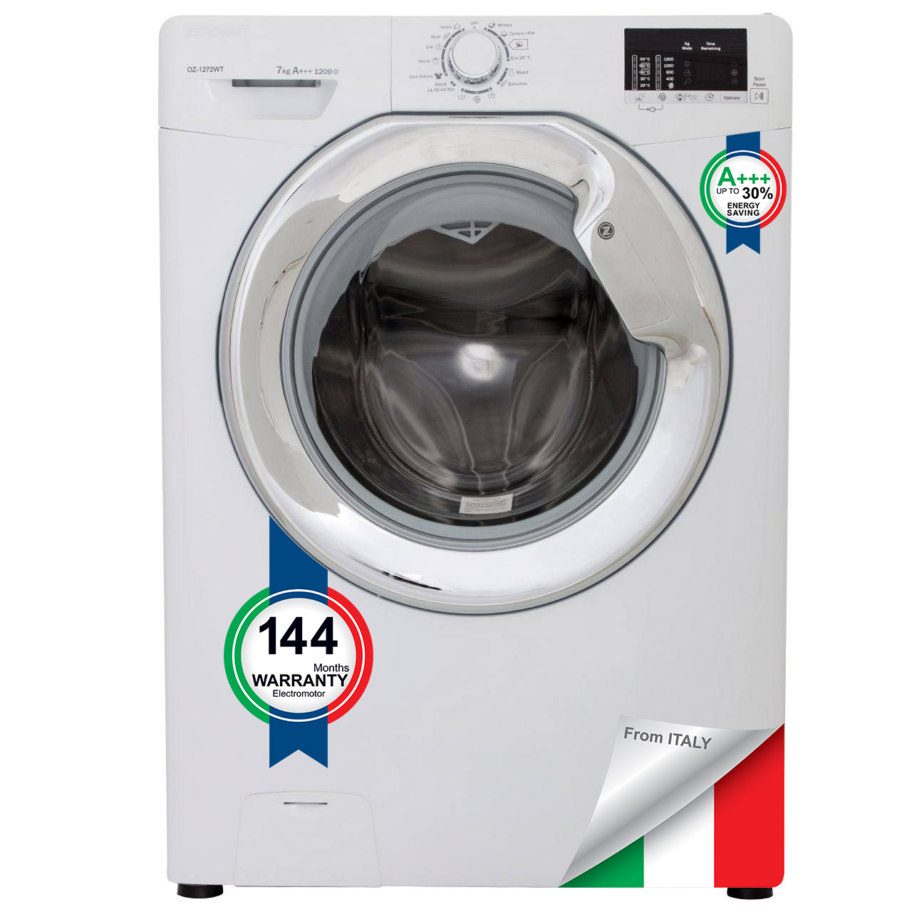 ماشین لباسشویی زیرووات مدل oz 1282 ظرفیت 8 کیلوگرم
