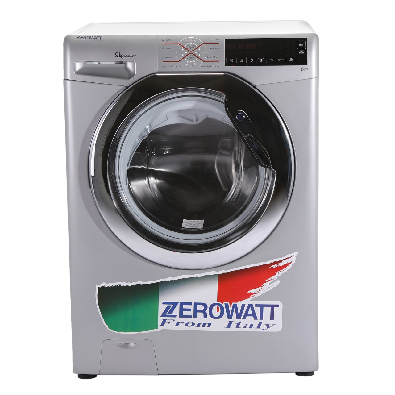 ماشین لباسشویی زیرووات مدل oz 1599 با ظرفیت 9 کیلوگرم