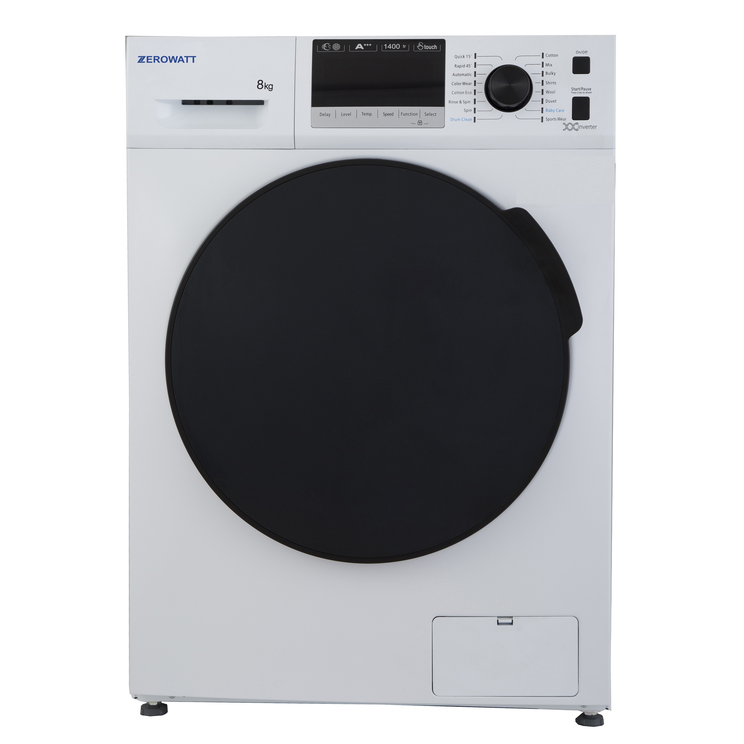 ماشین لباسشویی زیرووات مدل zwt 8014 ظرفیت 8 کیلوگرم