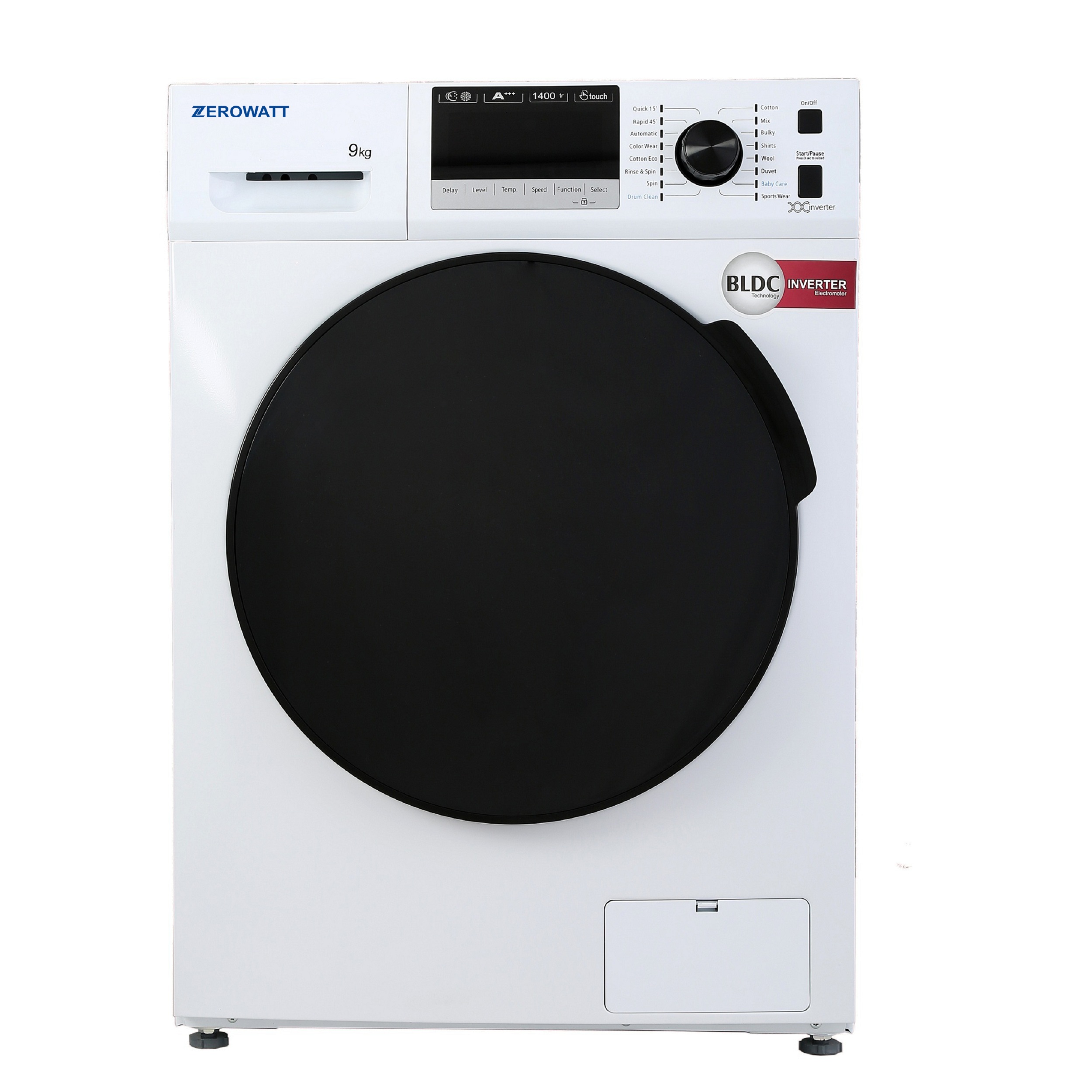 ماشین لباسشویی زیرووات مدل zwt 9014 ظرفیت 9 کیلوگرم