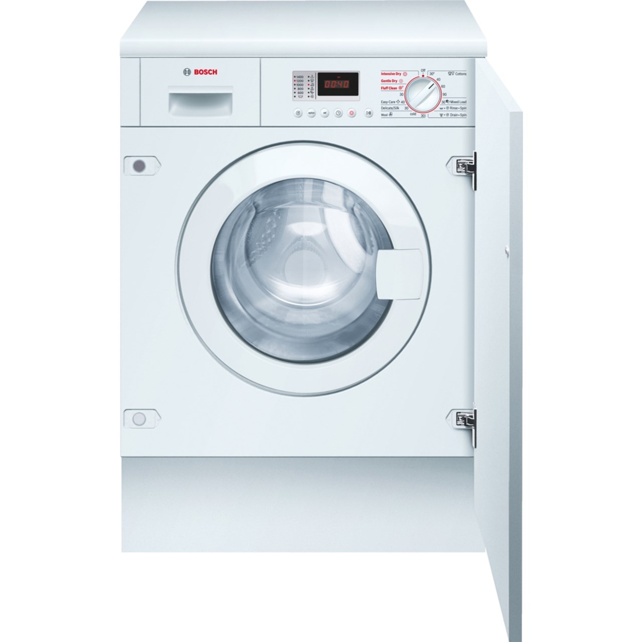 ماشین لباسشویی و خشک کن توکار بوش مدل wkd28350gb ظرفیت 6 کیلوگرم و 3 کیلوگرم خشک کن