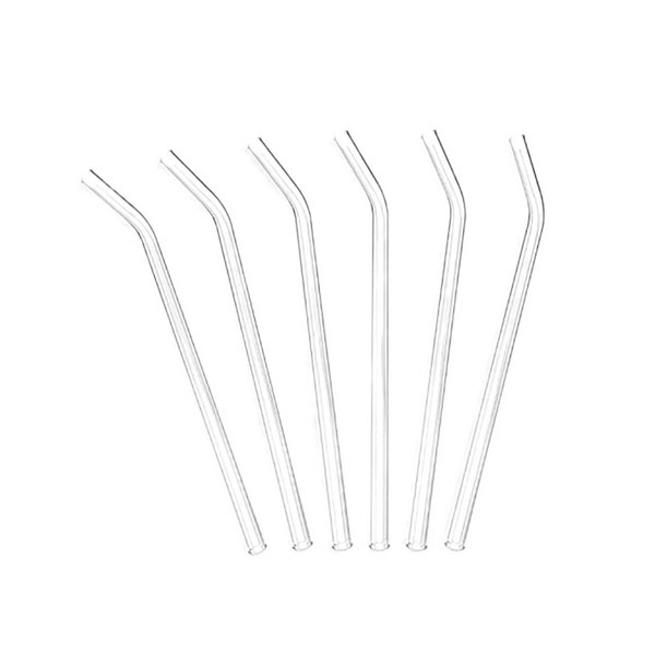 نی نوشیدنی مدل شیشه ای کد lp1037 بسته 6 عددی