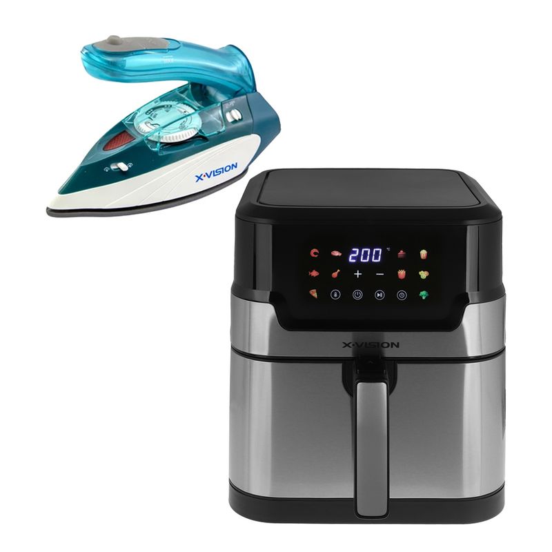 هواپز 8 لیتر ایکس ویژن مدل af6080 به همراه اتو مسافرتی 1000 وات ایکس ویژن مدل sw 602