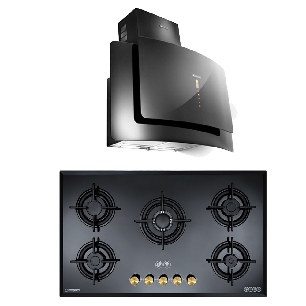 هود و اجاق گاز صفحه ای درخشان مدل شیلد g605