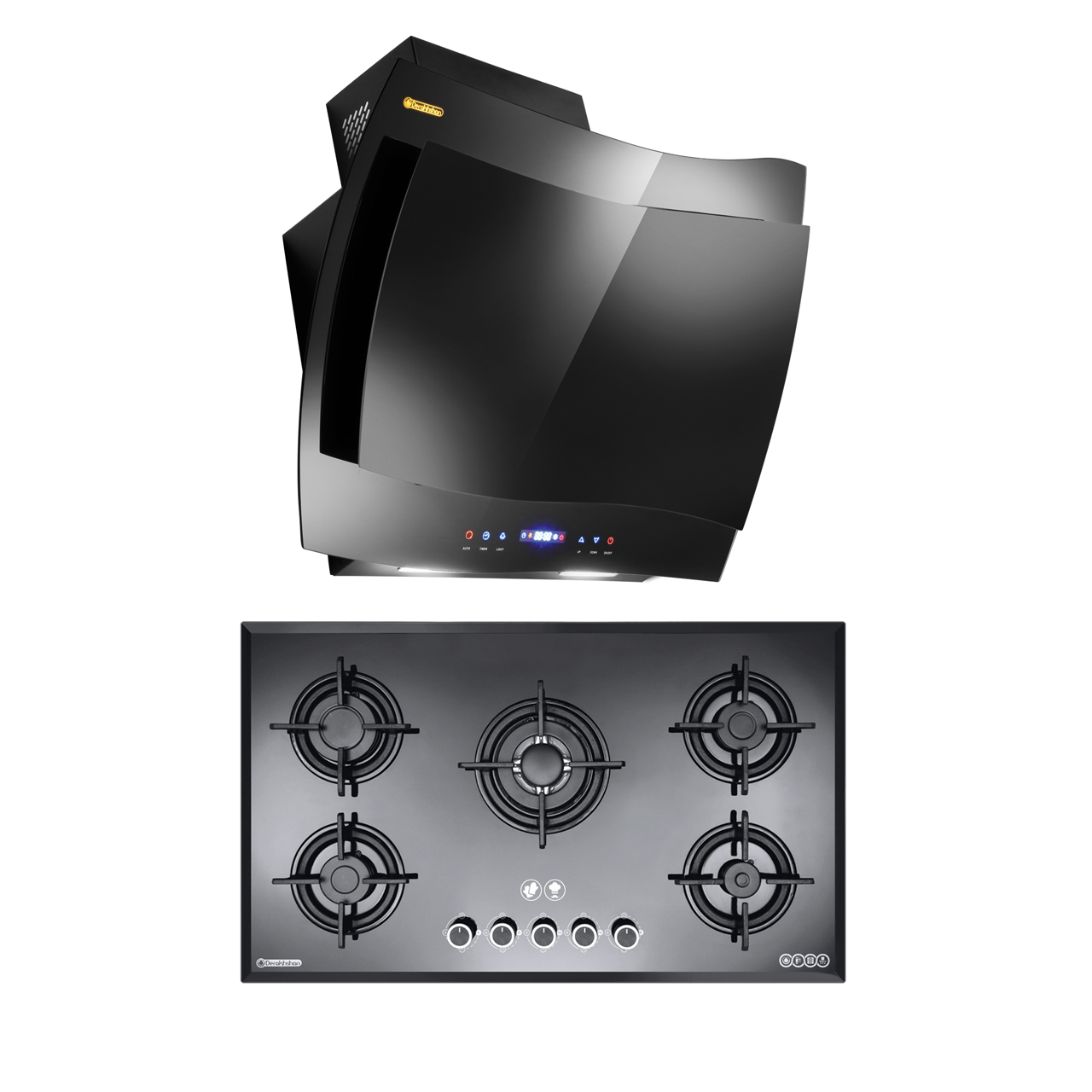 هود و اجاق گاز صفحه ای درخشان مدل فریز g605