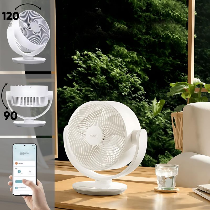 پنکه رومیزی شیائومی مدل smart desktop air circulation fan طرح type c input