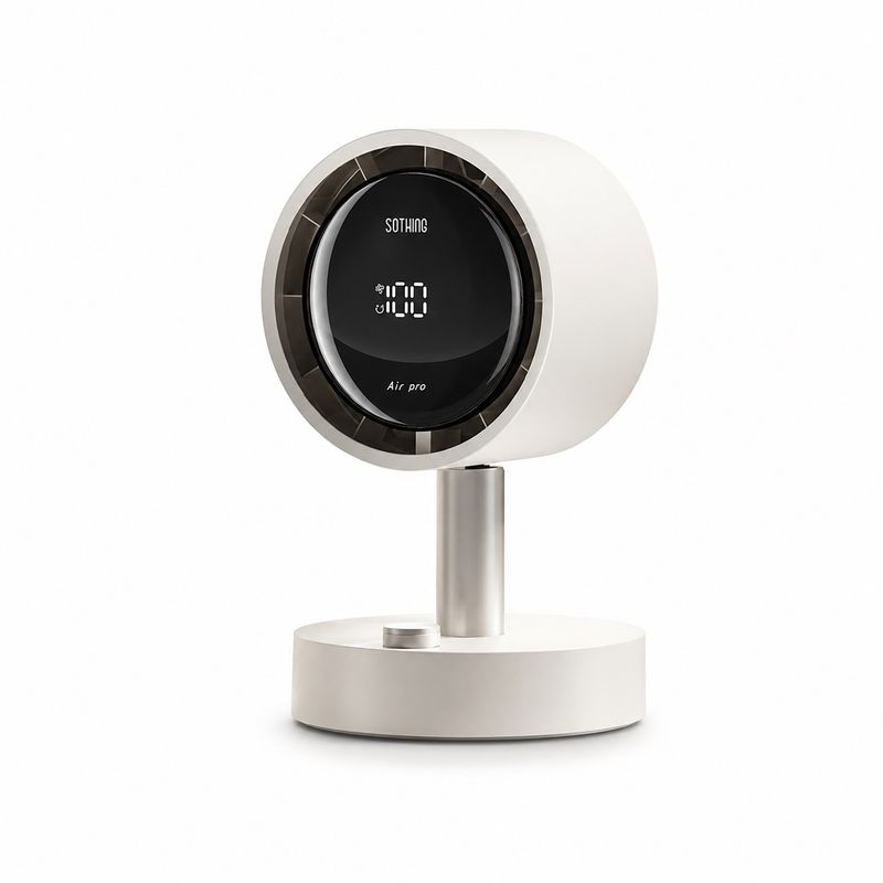 پنکه شارژی سوسینگ مدل desktop oscillating filtering fan air pro ظرفیت 2000 میلی آمپر ساعت
