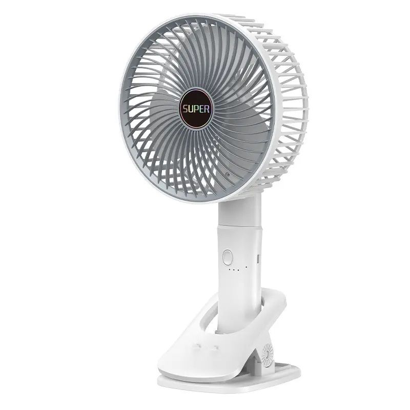 پنکه شارژی مدل circulation clamp fan ظرفیت 1200 میلی آمپر ساعت