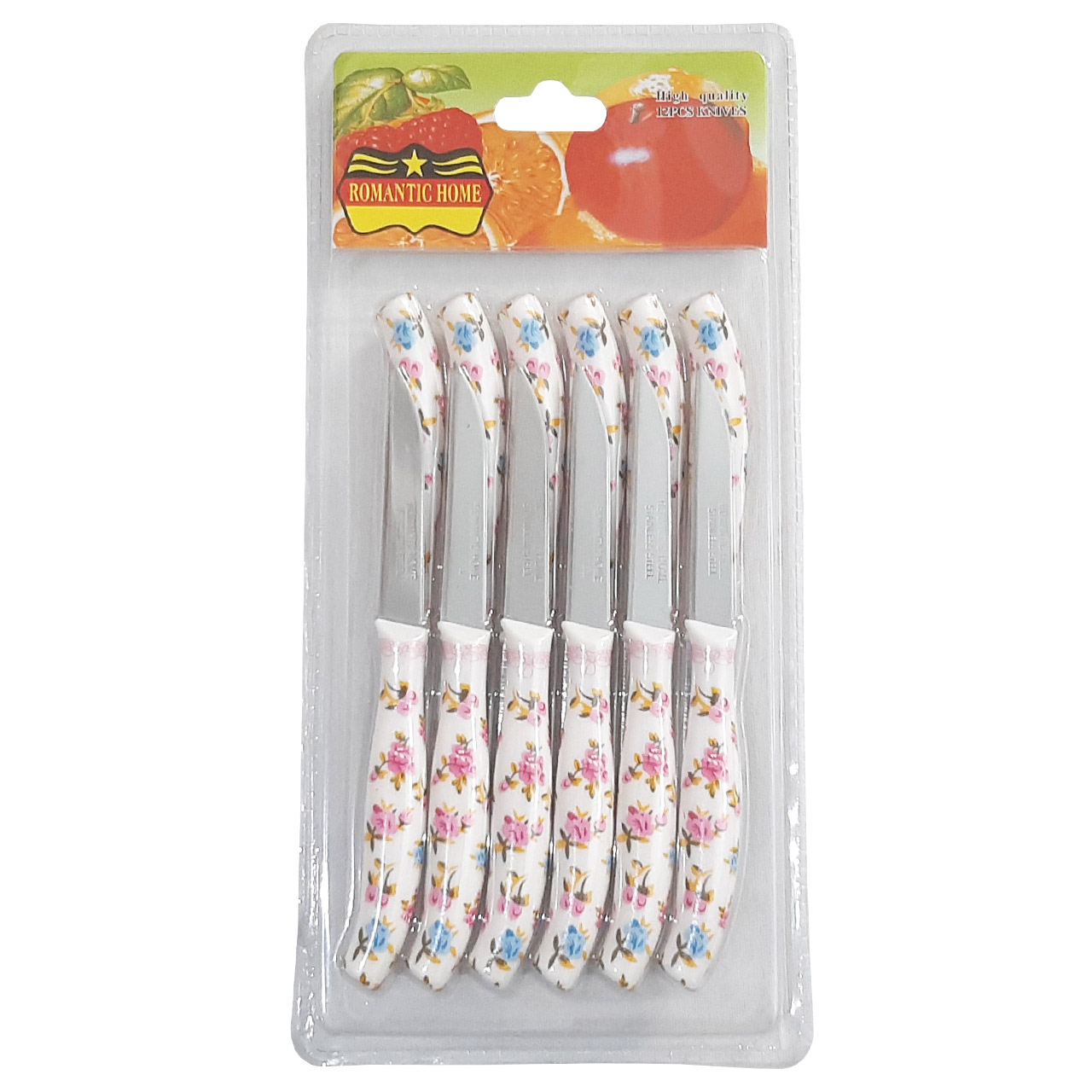 چاقو میوه خوری رمانتیک هوم کد a2 بسته 12 عددی