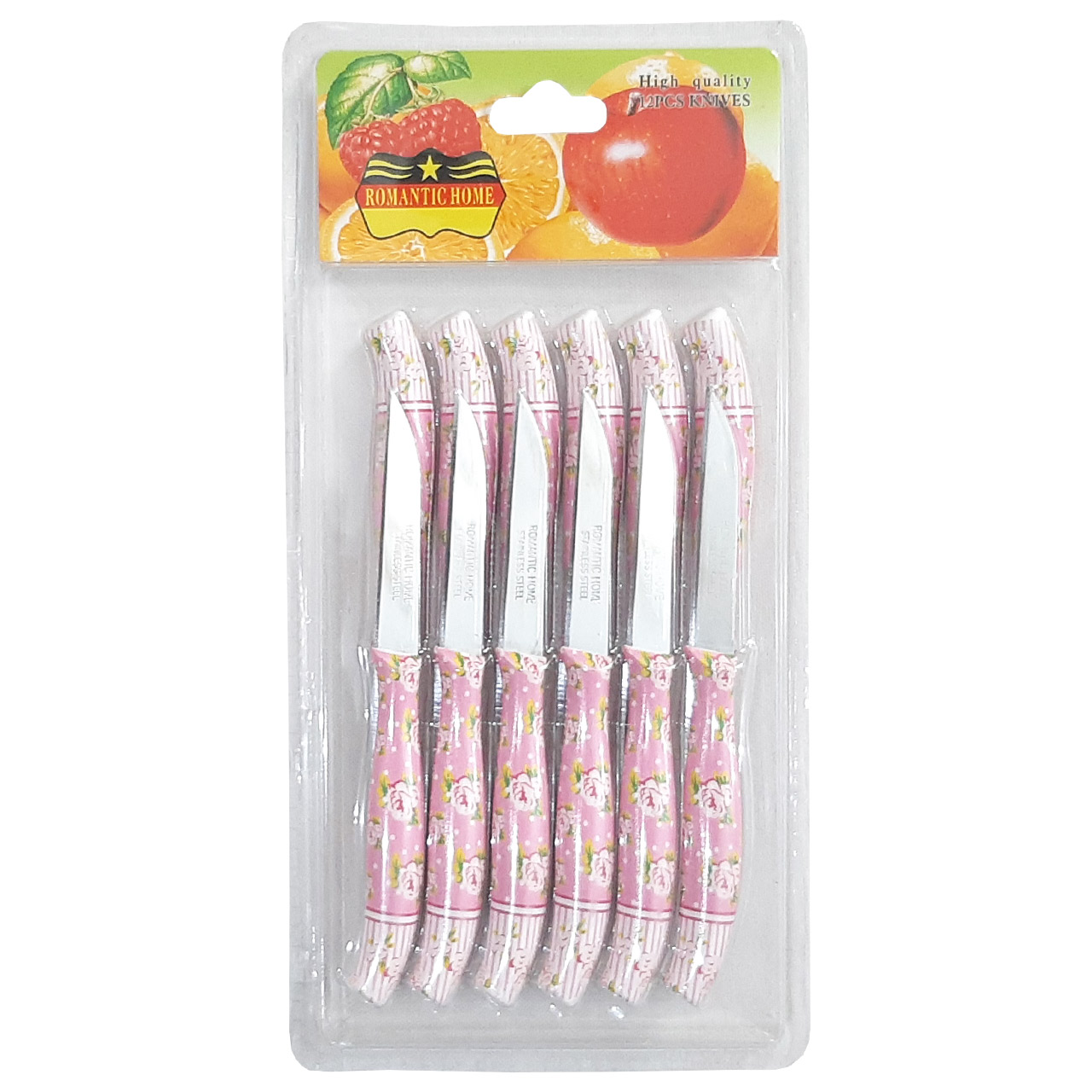 چاقو میوه خوری رمانتیک هوم کد a6 بسته 12 عددی