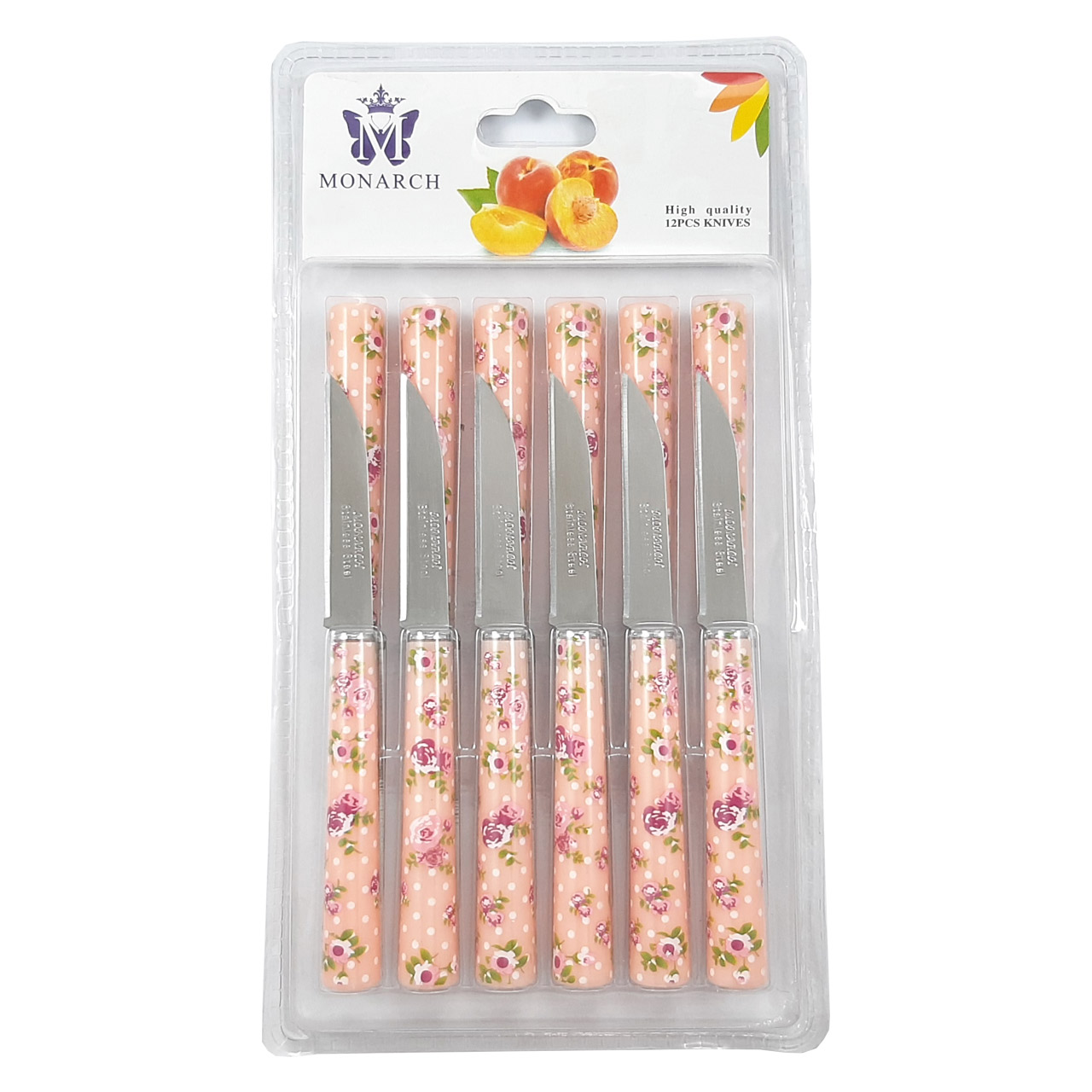 چاقو میوه خوری مونارچ کد m1 بسته 12 عددی