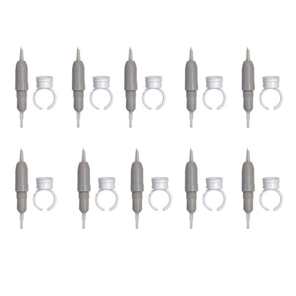 کارتریج میکرونیدلینگ مدل flat needle 3 به همراه تشتک تتو مجموعه 10 عددی