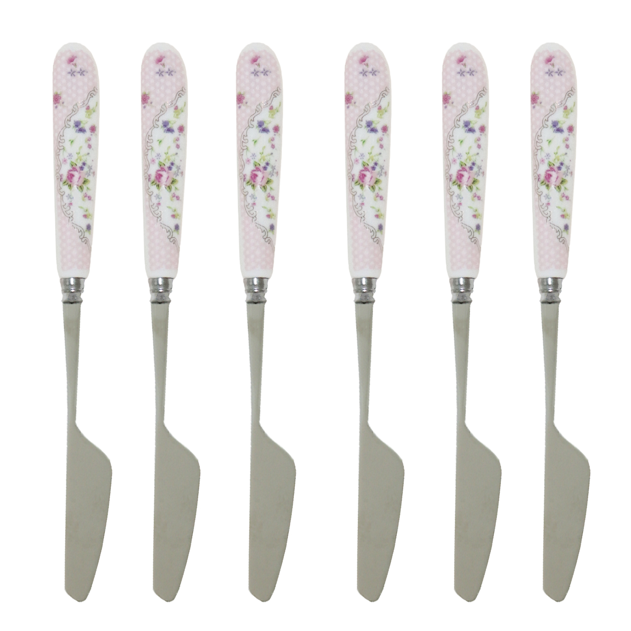 کارد صبحانه خوری طرح african flower بسته 6 عددی