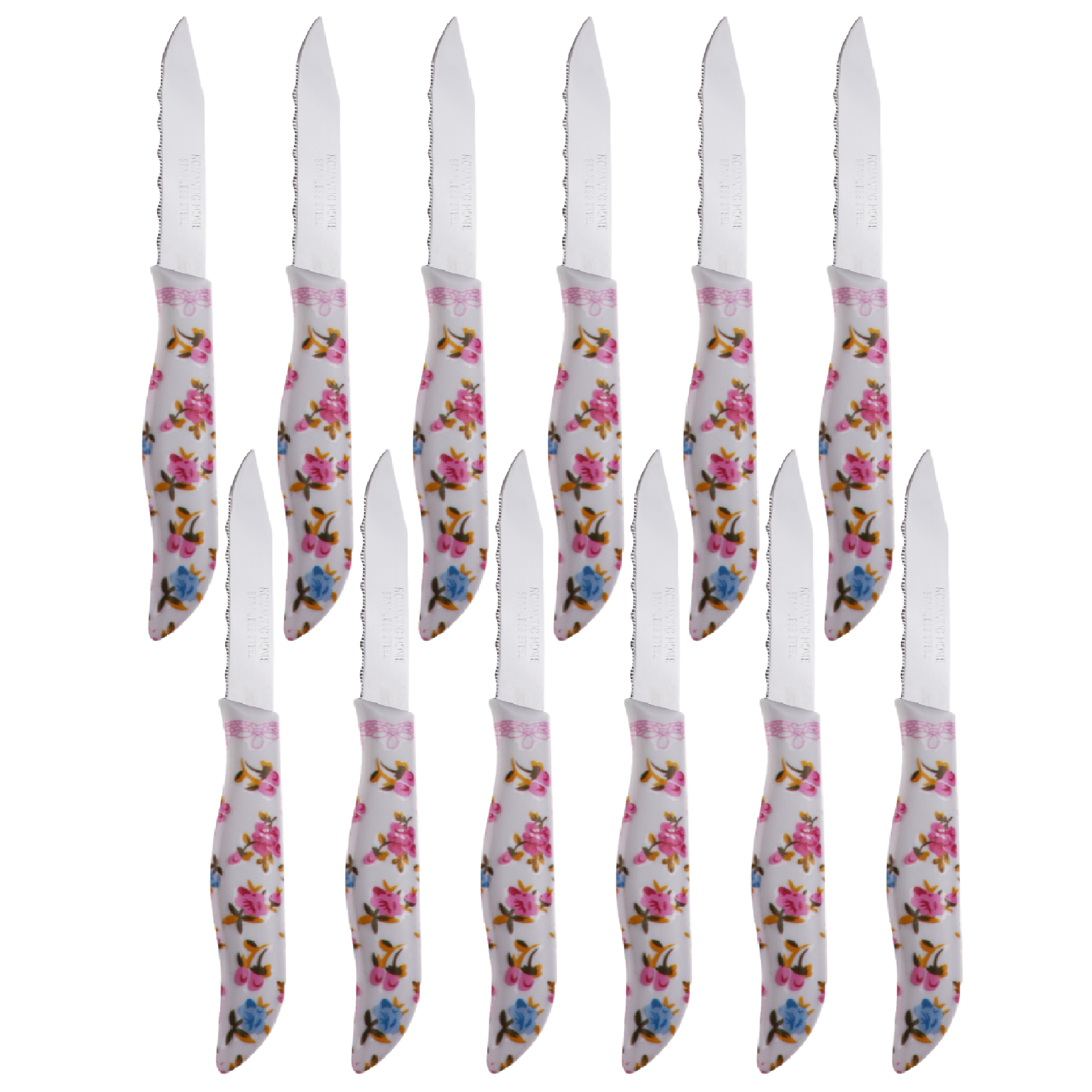 کارد میوه خوری رومانتیک مدل z45 مجموعه 12 عددی