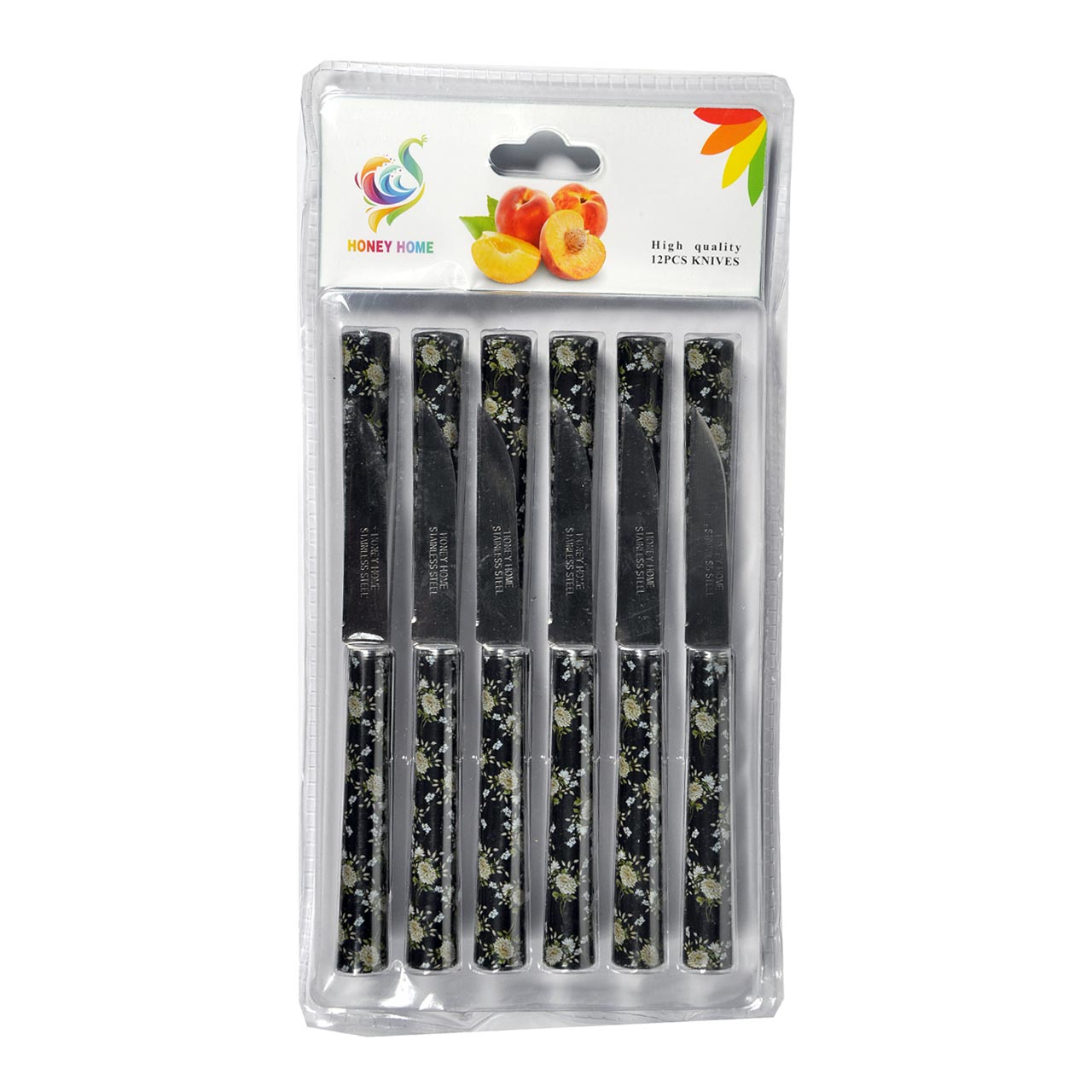 کارد میوه خوری مدل kh 4 بسته 12 عددی