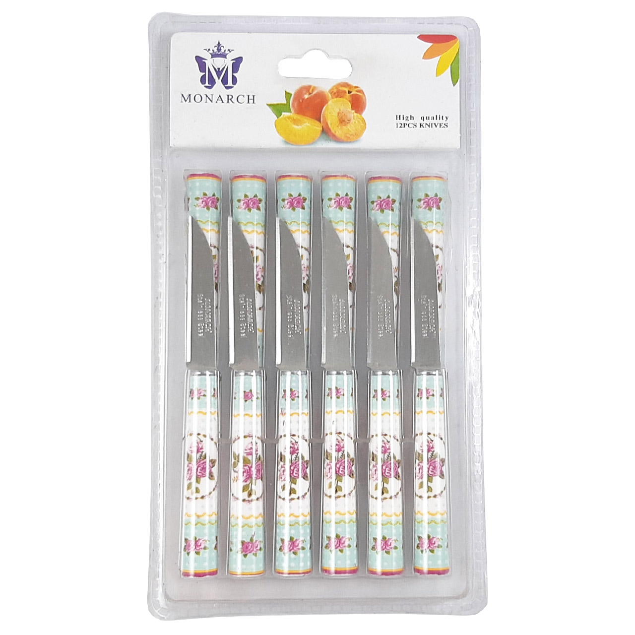 کارد میوه خوری مونارچ کد m11 بسته 12 عددی